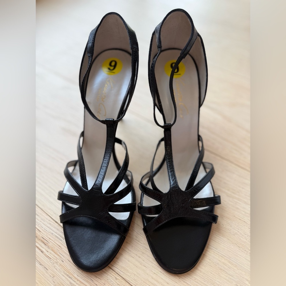 Vintage Kenneth Cole Leather Strappy Heels Black | Made in Italy | NWT | Size 9 - Picture 7 of 9
